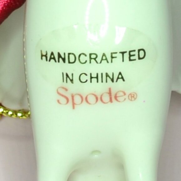 Spode Christmas Tree Ornament Stork Carrying Baby 2012 With Original Box - Picture 4 of 5